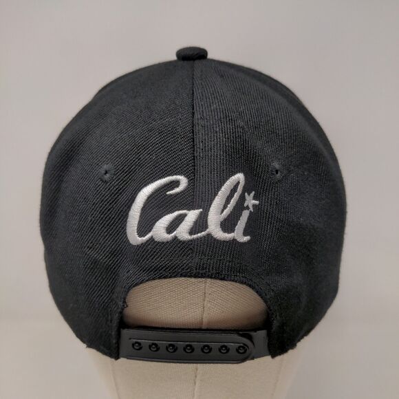 Readings Men's Snapback Flat Bill Hat Black Embroidered California Logo - Picture 5 of 7